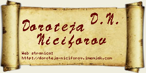 Doroteja Nićiforov vizit kartica